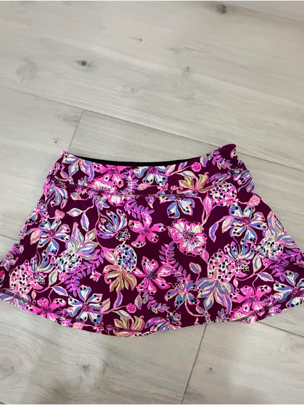 Lilly Pulitzer Magenta Floral Tennis Skort - Picture 2 of 3
